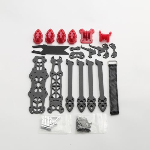 QPAJWAKS Mark4 Mark 4 7 Zoll 295 mm Armstärke 5 mm for Mark4 FPV Racing Drone Quadcopter Freestyle Rahmen Kit(Rood) von QPAJWAKS