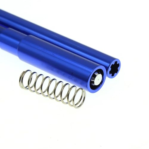 QPAJWAKS Metal Center Drive Shaft for Arrma 1/8 Mojave 4S 4X4 BLX RC Car Upgrade Parts(Blauw) von QPAJWAKS