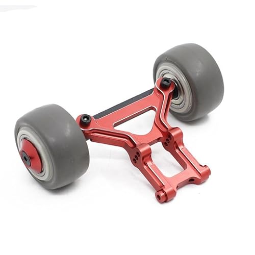QPAJWAKS Metal Wheelie Bar for Arrma 1/8 KRATON Typhon Outcast Notorious Talion RC Car Upgrade Parts Accessories(Rood) von QPAJWAKS