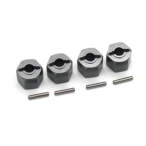 QPAJWAKS Metall 12mm Rad Sechskant Nabenadapter for ZD Racing DBX-10 DBX10 1/10 RC Auto Upgrades Teile Zubehör, Grau von QPAJWAKS