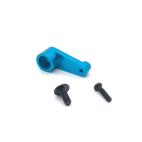 QPAJWAKS Metall 144001-1263 25T Servo Arm Horn Upgrade Teile for Wltoys 144001 144010 124019 124017 RC Auto Upgrade Ersatzteile 1/14 1/12(Blauw) von QPAJWAKS