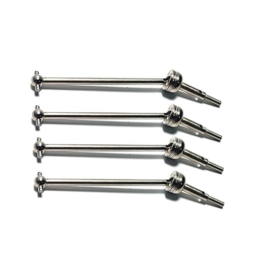 QPAJWAKS Metall-Upgrade CVD 4-TLG. Verdickung und Härtung for WLtoys 1/14 144001 144002 144010 1/12 124016 124017 124018 124019 RC-Auto(Silvery) von QPAJWAKS