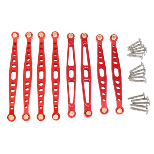 QPAJWAKS Metall-Upgrade-Teile Zubehör Modifikation Feste Spurstange for HuangBoToys 1/10 ZP1001 ZP1002 ZP1003 ZP1004 RC Autoteile(Rood) von QPAJWAKS