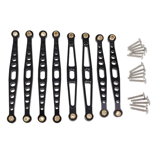 QPAJWAKS Metall-Upgrade-Teile Zubehör Modifikation Feste Spurstange for HuangBoToys 1/10 ZP1001 ZP1002 ZP1003 ZP1004 RC Autoteile(Zwart) von QPAJWAKS