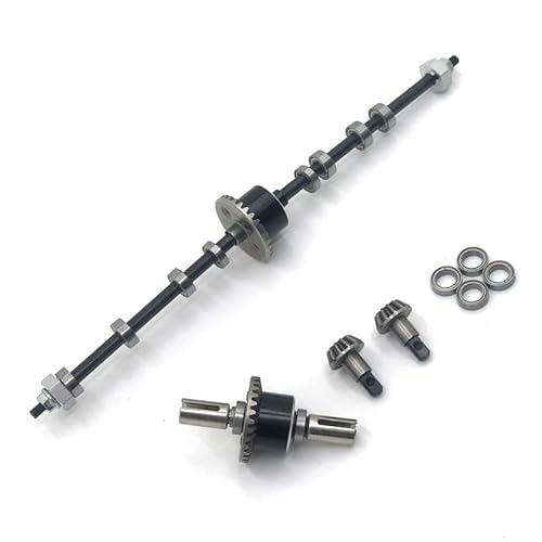 QPAJWAKS Metall Vorne Hinten Differential Assy for WLtoys 1/12 12428 12423 12427 12428-A 12428-B 12428-C Feiyue RC Auto Diff Montage(Zwart) von QPAJWAKS
