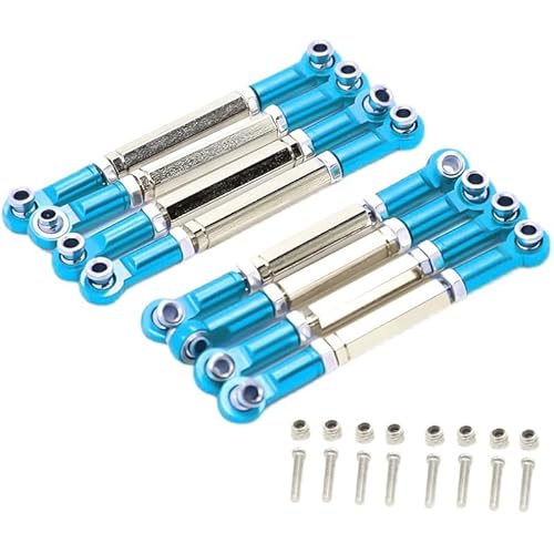 QPAJWAKS Metall Zugstange Spurstange Upgrade Teil for WPL C14 C24 C-14 C-24 MN D90 D91 D45 D96 D99 MN-90 MN-91 MN-45 MN-96 MN-99 RC Auto(Blauw) von QPAJWAKS