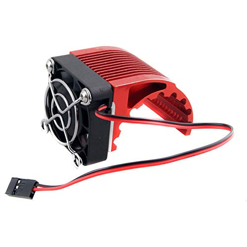 QPAJWAKS Motorkühlkörper aus Aluminiumlegierung CNC 4010 40 * 40mm Lüfter for bürstenlosen Motor 42mm Hobbywing Leopard Castle 4274 1515 812 T8 4268 4272(Rood) von QPAJWAKS