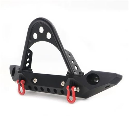 QPAJWAKS Neue Aluminium Frontstoßstange Heckschutzbügel mit Reserveradträger for 1:10 Axial SCX10 Jeep SCX10 II 90046 90047 TRX-4 TRX4 RC Auto(Black Front) von QPAJWAKS