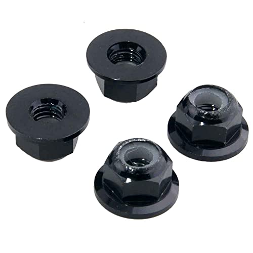 QPAJWAKS RC Aluminium Nylon Mutter M4 102049 122049 (02055 02190) Fit for HSP 1/10 Auto Buggy LKW(Zwart) von QPAJWAKS