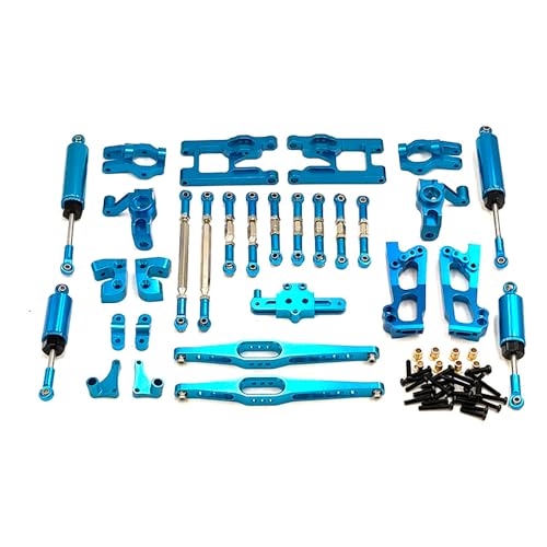 QPAJWAKS RC Auto Schwinge Lenkung Tasse Metall Lenkgestänge Stoßdämpfer Turm for WLtoys 1/12 12427 12428A 12428B C 12423 FY01 02 03(Blauw) von QPAJWAKS