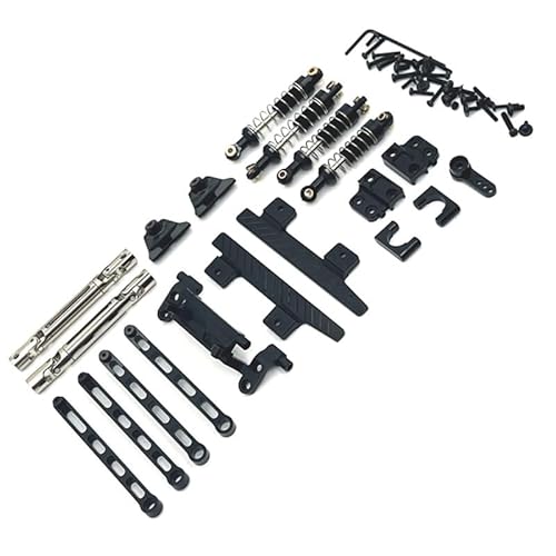 QPAJWAKS RC-Auto-Upgrade-Stoßdämpfer, Spurstange vor und nach dem Antriebswellensatz for 1/12 MN82 LC79 RC-Auto-Upgrade-Teile, schwarz von QPAJWAKS