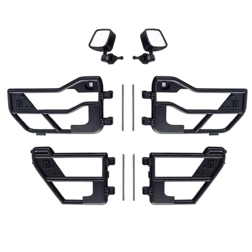 QPAJWAKS RC Car Plastic Tube Doors & Rearview Mirror for 1:10 RC Crawler Car Axial SCX10 90046 for Hard Body Shell von QPAJWAKS