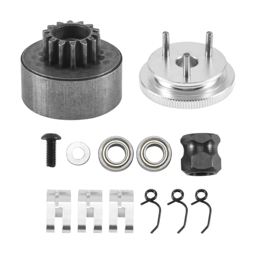 QPAJWAKS RC-Kupplungsglocke, 14 Zähne, Getriebelager, Kupplungsbacken, Federn, Kegel und Motormutter, Schwungradbaugruppe for 1/8 RC-Modell, Nitro-Auto, HPI, HSP QPAJWAKS RC-Kupplungsglocke, 14 Zähne, Getriebelager, Kupplungsbacken, Federn, Kegel und Motormutter, Schwungradbaugruppe for 1/8 RC-Modell, Nitro-Auto, HPI, HSP von QPAJWAKS