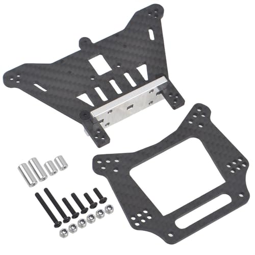 Carbon-Stoßdämpferhalterungen vorne und hinten for Traxxas Slash 2WD Rustler VXL Bandit von QPAJWAKS