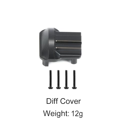 QPAJWAKS TRX4M Brass Weight Caster Blocks Servo Link Steering Knuckle Diff Cover for 1/18 RC Crawler TRX-4M Defender Bronco Upgrade Parts(Diff Cover) von QPAJWAKS