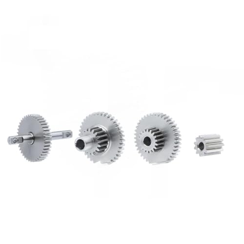 QPAJWAKS TRX4M Stainless Steel Overdrive Underdrive Transmission Gearbox Gear Pinion Set for TRX4-M 1/18 RC Crawler Car Upgrade Parts(Stock Gear) von QPAJWAKS