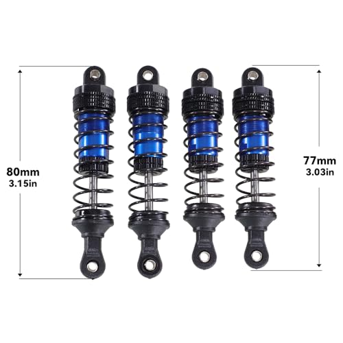 QPAJWAKS Verbesserter Stoßdämpfer for SCY 16101 16102 Pro Wltoys 124008 144001 124017 MJX Hyper Go 16207 16208 16210 14301 14210 RC Auto(Dark Blue) von QPAJWAKS