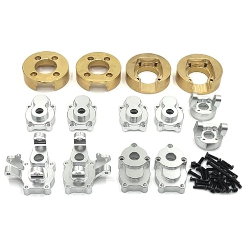 QPAJWAKS Vorderer und hinterer Cup C-Sitz gewichtet for MJX H8H YK4102-3-4-6 4082-83 Metall-Upgrade-Teile RC-Modell Crawler Car Truck(Silver) von QPAJWAKS