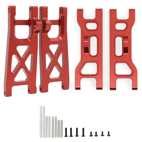 QPAJWAKS Vorne Hinten Suspension Arm for 1/10 ECX 2WD Serie Krawall Qualen Ax Brutus Schaltung AMP MT RC Auto Upgrade Teile(2 Arm Red) von QPAJWAKS