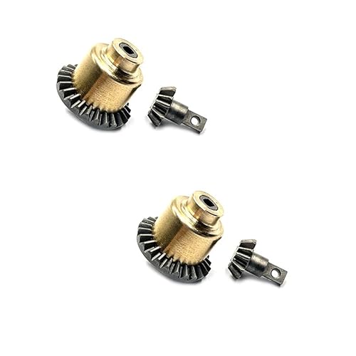 QPAJWAKS for FMS FCX24 2 Set Metall Stahl Vorder- Und Hinterachse Differential 1/24 RC Crawler Auto Upgrade Teile Zubehör(Light Yellow) von QPAJWAKS