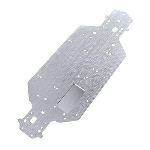 QPAJWAKS for HSP 04001 03601 Aluminium Legierung Metall Chassis 1/10 Tuningteile for Buggy Monster Truck HSP 94107 94170 94118 94111(Silver) von QPAJWAKS