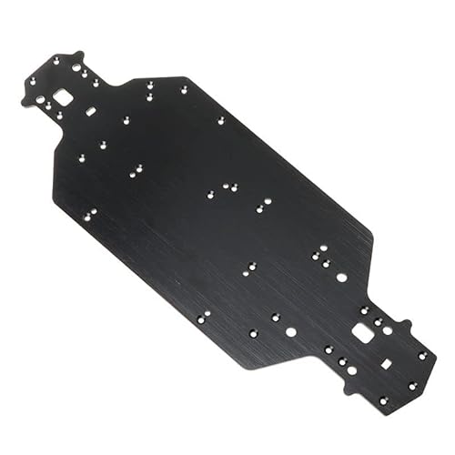 QPAJWAKS for HSP 04001 03601 Aluminium Legierung Metall Chassis 1/10 Tuningteile for Buggy Monster Truck HSP 94107 94170 94118 94111(Zwart) von QPAJWAKS