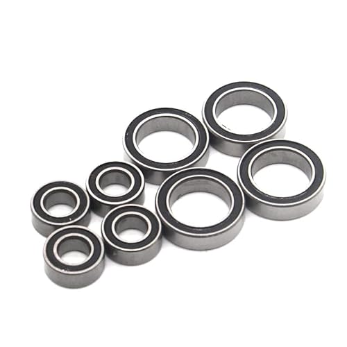 QPAJWAKS for HSP 102068 Montieren Kugellager 02138 02139 02079 02080 1/10 Upgrade Teile for 94122 94123 94107 94111 94155 94166 94177 94188(Zwart) von QPAJWAKS
