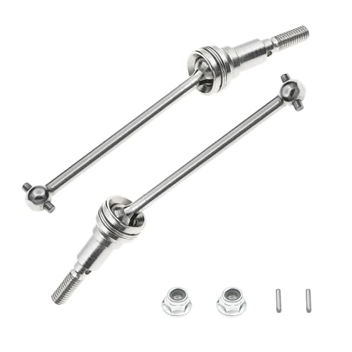 QPAJWAKS for MJX H16 HBX 16889 16889a 16889pro Metall Vorne Und Hinten CVD Antriebswelle for 1/16 RC Auto(Front CVD) von QPAJWAKS