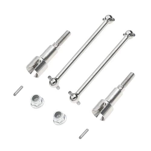 QPAJWAKS for MJX H16 HBX 16889 16889a 16889pro Metall Vorne Und Hinten CVD Antriebswelle for 1/16 RC Auto(Rear CVD) von QPAJWAKS