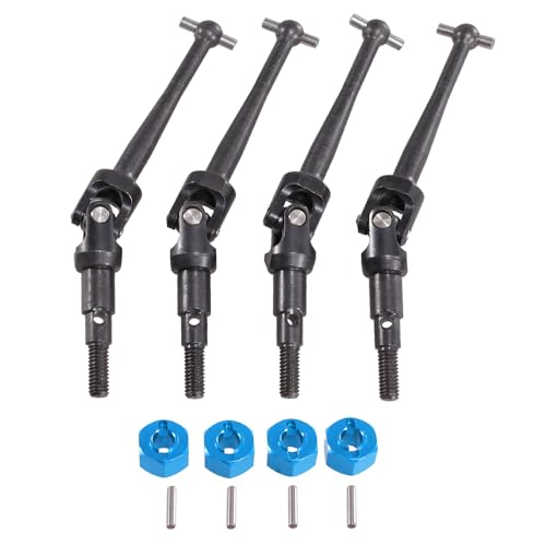 QPAJWAKS for MJX Hyper go 1/16 16207 16208 16209 16210 H16 RC Auto Rad Hex Metall CVD Antriebswelle Rad Schloss Mutter Upgrade Teile Schwarz(Blauw) von QPAJWAKS