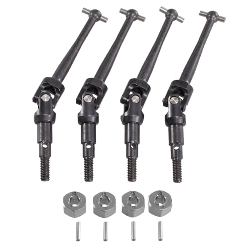 QPAJWAKS for MJX Hyper go 1/16 16207 16208 16209 16210 H16 RC Auto Rad Hex Metall CVD Antriebswelle Rad Schloss Mutter Upgrade Teile Schwarz(Gray) von QPAJWAKS