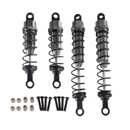 QPAJWAKS for WLtoys 1/12 12428 12423 12429 FY03 RC Auto Metall Vorne Hinten Stoßdämpfer Upgrade Schocks(Gray) von QPAJWAKS