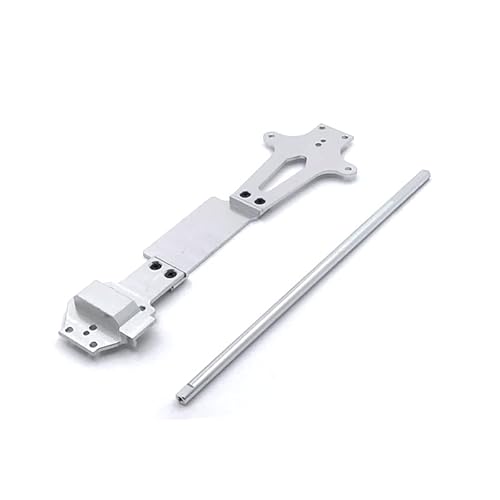 QPAJWAKS for WLtoys 144001 144002 RC-Auto-Upgrade-Teile, Metall-Upgrade-Modifikation, zweite Bodenplatte und zentrale Antriebswelle, Mehrfarbig(Silver) von QPAJWAKS
