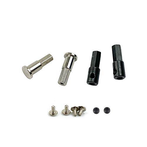QPAJWAKS for WPL D12 1/10 RC Auto-Tuning-Teile Metall 5mm Vorderradnabe Sechskantadapter Combiner & Hinterachswellenadapter,B von QPAJWAKS