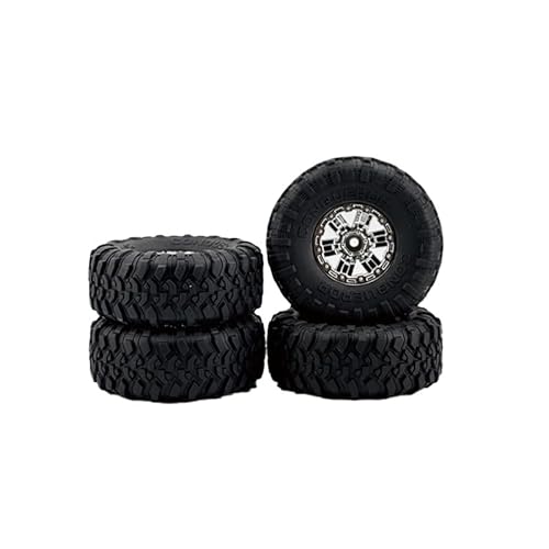 QPAJWAKS for Wltoys 12428 12423 Gummi RC Auto Räder Reifen for 124018 124019 144001 1/12 FY03 01/02/03/04/05 Q39 Q40 Q46 RC Auto(Silver) von QPAJWAKS