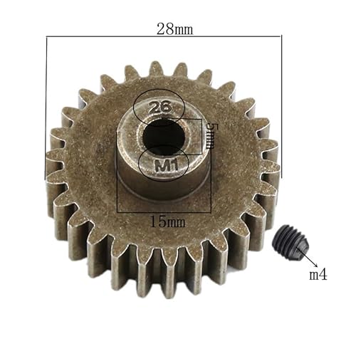 RC Auto Kleine X 26T Motor Getriebe 1,0 M 5mm #6497 Upgrade Teile Zubehör for TRAXXAS 1/10 X-Maxx Bohrung Maxx von QPAJWAKS