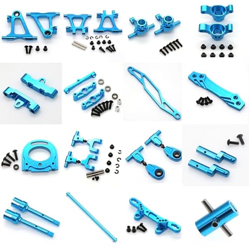 Tamiya TT02 Komplettset aus Metall, Upgrade-Teilesatz, Antriebswelle, CVD-Lenkbecher, Diffusorbecher, Lenkbaugruppe for Tamiya TT02 1/10 RC-Auto(16Pcs Set) von QPAJWAKS