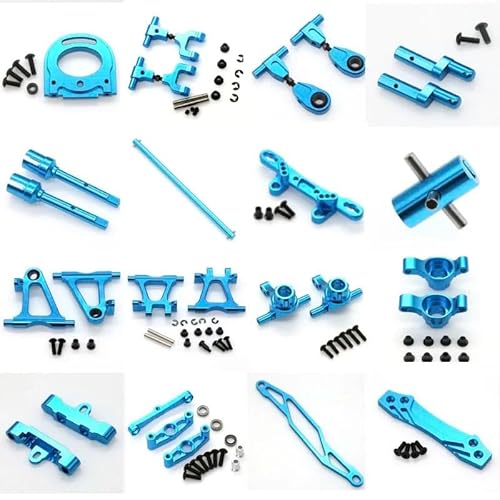 Tamiya TT02 Vollständiges Set, Metall-Upgrade-Teile-Set, CVD-Antriebswelle, Lenkbecher, Differentialbecher, Lenkeinheit für 1/10 RC Auto (Hinterachsbasis) von QPAJWAKS