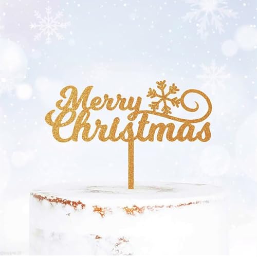 Cupcake-Aufsätze, "Merry Christmas"-Kuchenaufsätze, goldfarben, Acryl, für Weihnachten und Neujahr, Party-Kuchendekorationen Cupcake-Aufsätze, "Merry Christmas"-Kuchenaufsätze, goldfarben, Acryl, für Weihnachten und Neujahr, Party-Kuchendekorationen von QPARTYFIRE