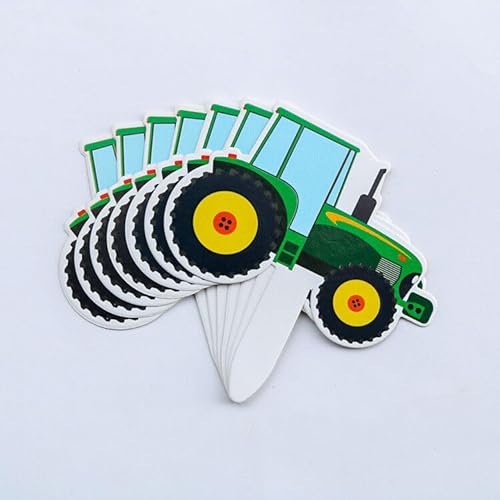 Cupcake-Aufsätze, Traktor, LKW, Auto, Cupcake-Picks für Jungen, Mädchen, Kinder, Teenager, Babyparty, Karneval, Belohnungen, 28 Stück Cupcake-Aufsätze, Traktor, LKW, Auto, Cupcake-Picks für Jungen, Mädchen, Kinder, Teenager, Babyparty, Karneval, Belohnungen, 28 Stück von QPARTYFIRE