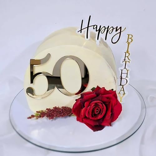 Happy 50th Birthday Cake Topper Gold Acryl Cheers to 50 Years Cake Topper 50 Cake Topper for Happy 50th Birthday Decorations Anniversary 50th Birthday Decoration Happy 50th Birthday Cake Topper Gold Acryl Cheers to 50 Years Cake Topper 50 Cake Topper for Happy 50th Birthday Decorations Anniversary 50th Birthday Decoration von QPARTYFIRE