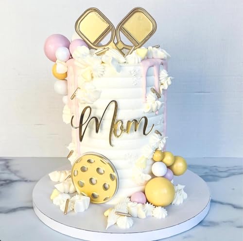 Pickleball und Paddel aus Acryl, Geburtstagstortenaufsatz, Sport-Themen-Geburtstagsdekorationen für Let's Rallye-Kuchendekoration, Sport-Motto-Party, Partyzubehör, 2 Stück Pickleball und Paddel aus Acryl, Geburtstagstortenaufsatz, Sport-Themen-Geburtstagsdekorationen für Let's Rallye-Kuchendekoration, Sport-Motto-Party, Partyzubehör, 2 Stück von QPARTYFIRE