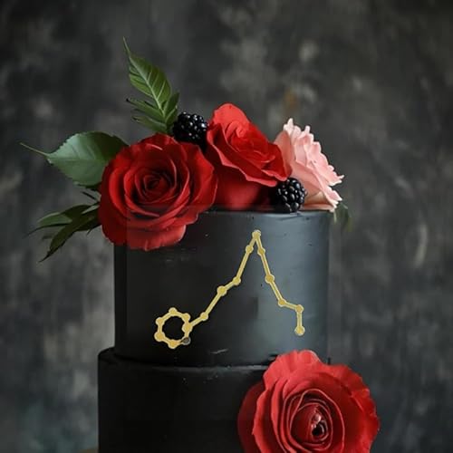 Tortenaufsatz, Acryl, Gold, 12 Sternbilder, Februar, März, Geburtstag, Kuchendekoration, Horoskop, Astrologie, Geburtstagsparty-Zubehör Tortenaufsatz, Acryl, Gold, 12 Sternbilder, Februar, März, Geburtstag, Kuchendekoration, Horoskop, Astrologie, Geburtstagsparty-Zubehör von QPARTYFIRE