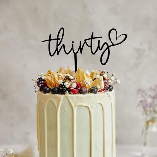 Tortenaufsatz aus Acryl, 30. Geburtstag, 30. Geburtstag, lustige Party-Dekoration zum 30. Geburtstag, Schwarz Tortenaufsatz aus Acryl, 30. Geburtstag, 30. Geburtstag, lustige Party-Dekoration zum 30. Geburtstag, Schwarz von QPARTYFIRE