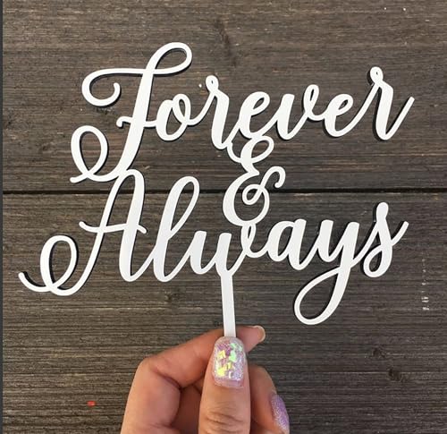 Tortenaufsatz aus Holz, für immer und immer, Hochzeitstortendekorationen für Hochzeitstag, Erneuerung des Gelübdes, Brautparty-Dekorationen Tortenaufsatz aus Holz, für immer und immer, Hochzeitstortendekorationen für Hochzeitstag, Erneuerung des Gelübdes, Brautparty-Dekorationen von QPARTYFIRE