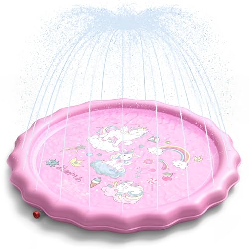 QPAU 67" Wasserspielmatte für Kinder – Outdoor-Splashpad für Kleinkinder 1-3+, rutschfestes PVC, einstellbare Wasserhöhe, Sommer-Spaß für Garten & Gartenpartys QPAU 67" Wasserspielmatte für Kinder – Outdoor-Splashpad für Kleinkinder 1-3+, rutschfestes PVC, einstellbare Wasserhöhe, Sommer-Spaß für Garten & Gartenpartys von QPAU