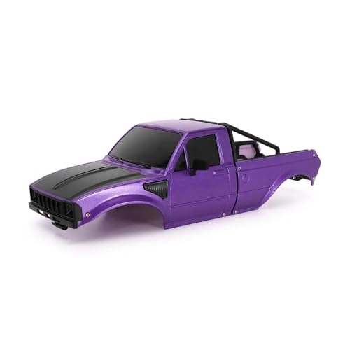 1/18 RC Crawler Hard Body Shell IR60 Pickup mit Bettregalkompatibel mit 1 18 -Skala -Off -Straßenfahrzeugmodellen ähnlich wie(Unassembled Purple) von QPSJXN