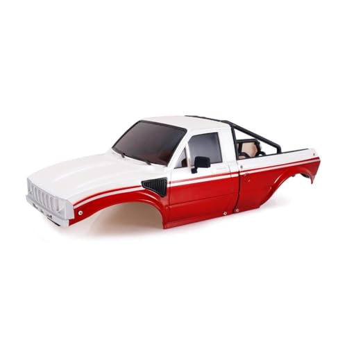 1/18 RC Crawler Hard Body Shell IR60 Pickup mit Bettregalkompatibel mit 1 18 -Skala -Off -Straßenfahrzeugmodellen ähnlich wie(Unassm. Red White) von QPSJXN