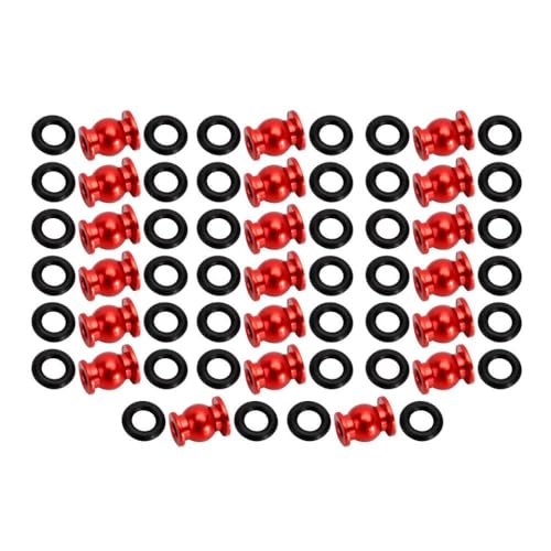 20pcs Aluminium-Messing-Stoßverknüpfungen Gelenkkugeln Pivot-Kugeln mit O-Ringen, die mit 1 24-Skala-RC-Crawler-Auto-SCX24-Teilen für Offroad-Fahrzeugmodelle kompatibel sind(20PCS Aluminum Balls) von QPSJXN