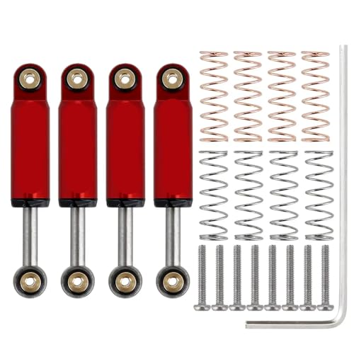 32 mm interne Federluftdämpfer -Stoßdämpfer für 1/24 RC Crawler -Autos im Maßstab mit SCX24 AXI90081 AXI00002 AXI00001 -Modelle kompatibel(4PCS Red) von QPSJXN